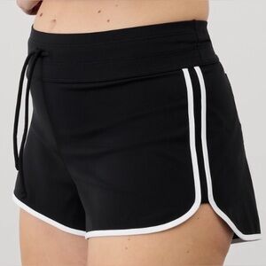 NWT Athleta Surge Swim Shorts Size L black